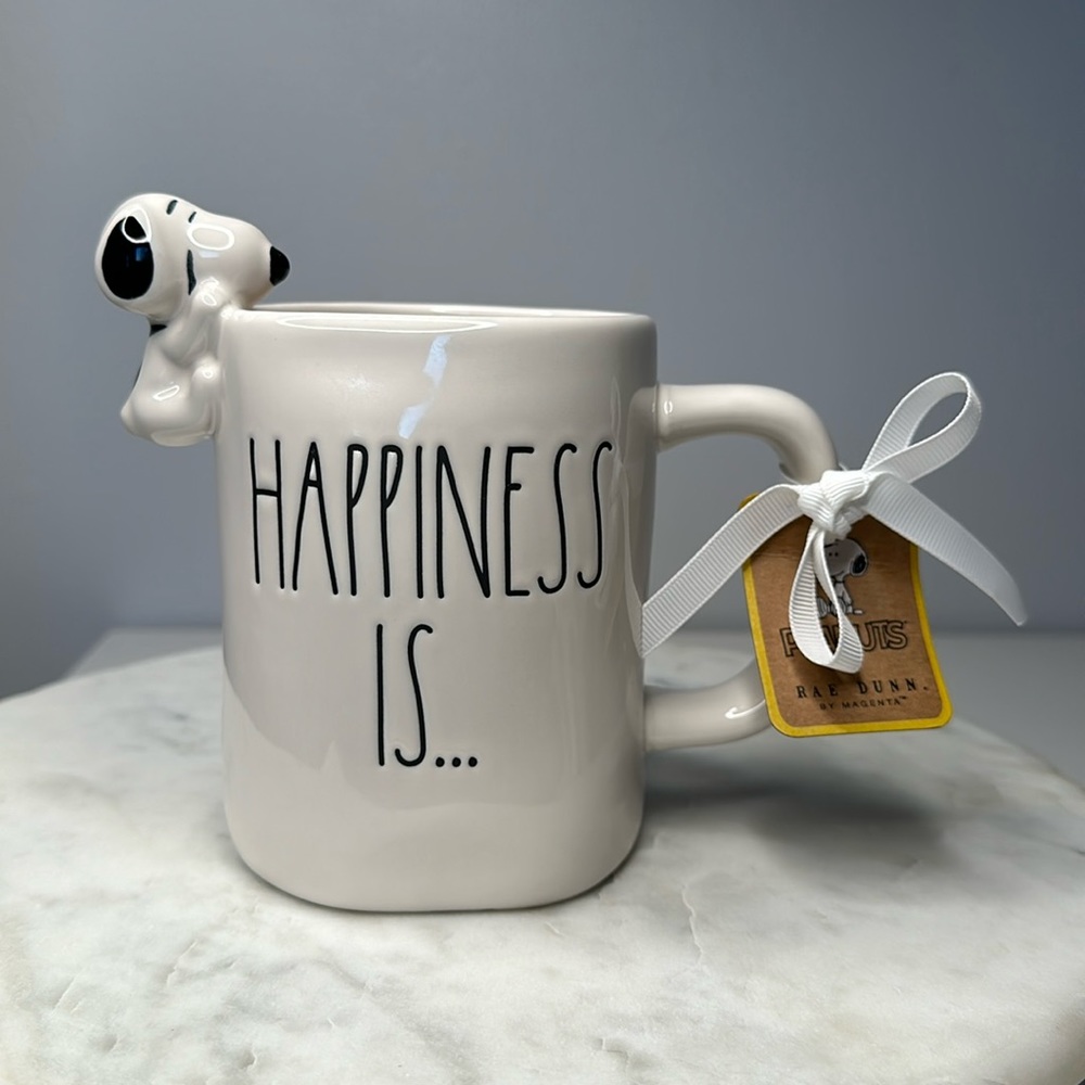 NWT Peanuts x Rae Dunn Happiness Is Snoopy Mug